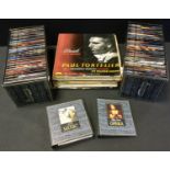 Classical Mood Compact discs and books, complete series of 50, classical Lps records, approx 25.