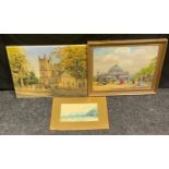 Michael Ball (contemporary) Crystal Palace signed, oil on board, 40cm x 49cm; McDermott, Church,