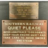 Transportation local interest - metal plaque, Hopton Quarries, original rail section, from