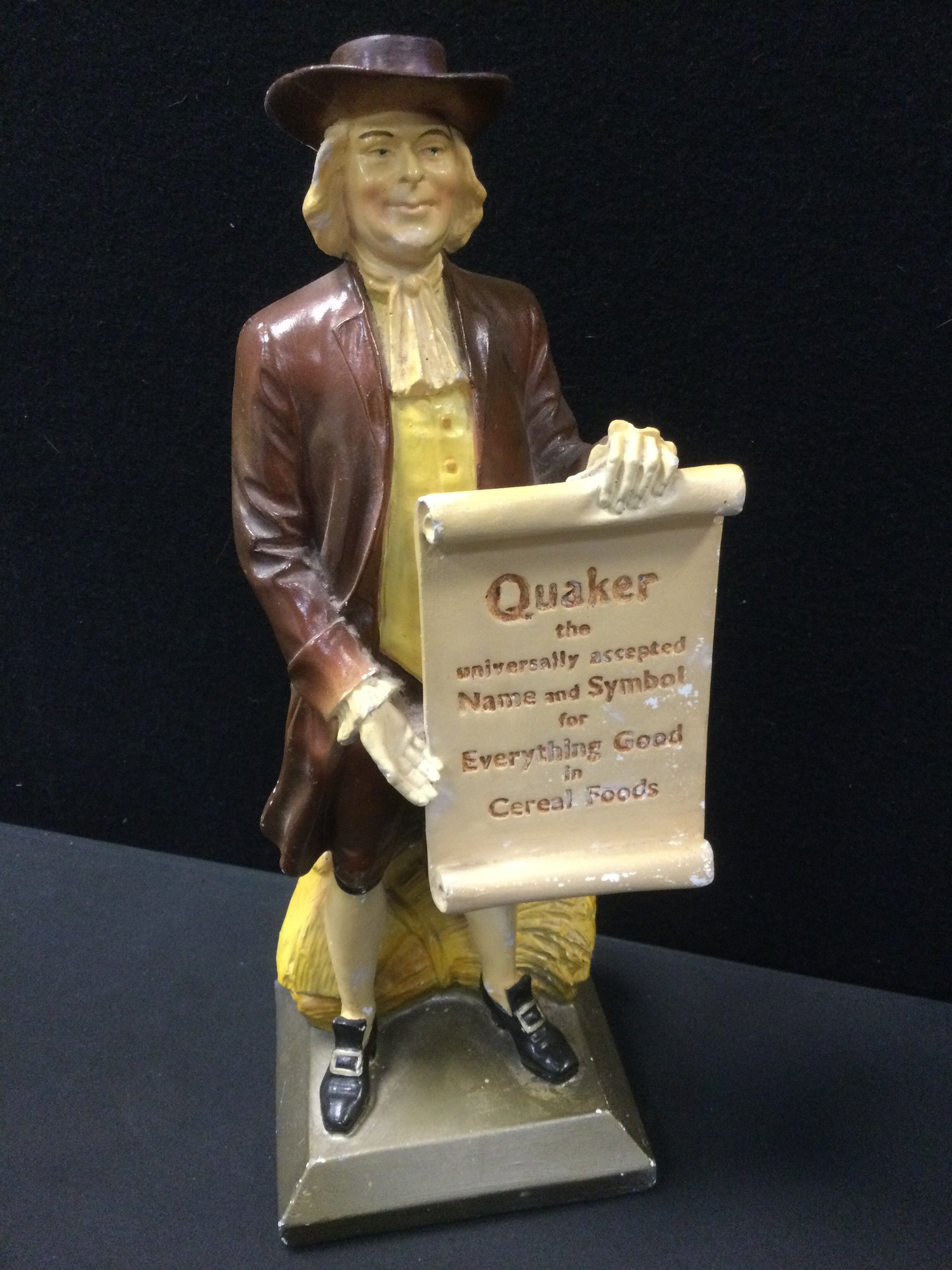 Advertising - a Quaker Oats counter top shop display figure, 36cm high; 1877-1977 centenary - Image 2 of 2