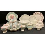 Tea Ware - a Royal Albert Caroline part tea service, with two cups, three saucers, two side