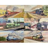 Clement Arthur Simpson (1929 - 2021) The Age of Steam from 1900 to 1967 signed, oil on canvas,