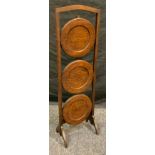 1920`s oak folding three tier cake stand 83cm x 26.5cm