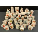 Crested Ware - 25 Goss three handled loving cups; other Goss crested ware (42)