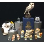 Ceramics & Glass - a Swarovski crystal glass model Owl on a Branch, No 7621NR 000 003; others 7636