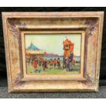 Ben Foster (contemporary) Punch and Judy signed, oil on canvas, 22cm x 29cm