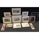 Pictures and Prints - Hudson, Heron, watercolor; Piggott, Lakescape, pastel; engravings; textiles;