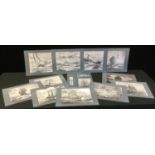 Jordi Nunez Segura (Bn 1932), after, a folio of twelve grey monotone Maritime prints, signed, 40cm x