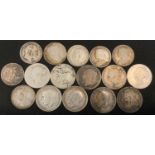 Coins - pre 1922 half crown, two shillings; various dates (16)