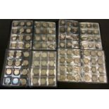 Coins - Victorian and later shillings; silver three pences; six pences; etc