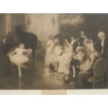 Arthur Elsey, after, A Private Rehearsal, a monochrome print, 47.5cm x 67cm