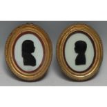 English School (18th century), a pair of portrait silhouettes, Berkley William Guise, July 1783,