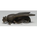 A 19th century desk bronze, of an oversize house fly, 11.5cm long