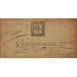 Political and Legal History - City of London - a George I summons, printed and completed in