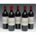 Five bottles of Domaine de Chevalier 2002 Grand Cru Classé de Graves Pessac Léognan, 750ml, 13%,