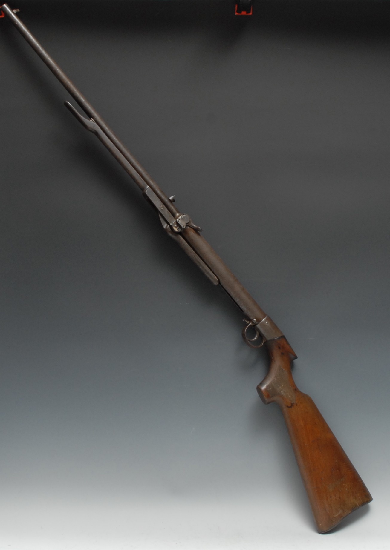 An early 20th century .22 calibre under-lever air rifle, BSA makers mark, Serial No.22175. 48cm