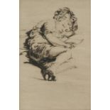 Amy Joanna Fry (Modern British & Cornish Artist, b. 1884), Christopher asleep, signed and titled