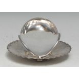 A Victorian E.P.N.S and clear glass desk weight, as a crystal ball, 10.5cm diam, Reg.No.227964,