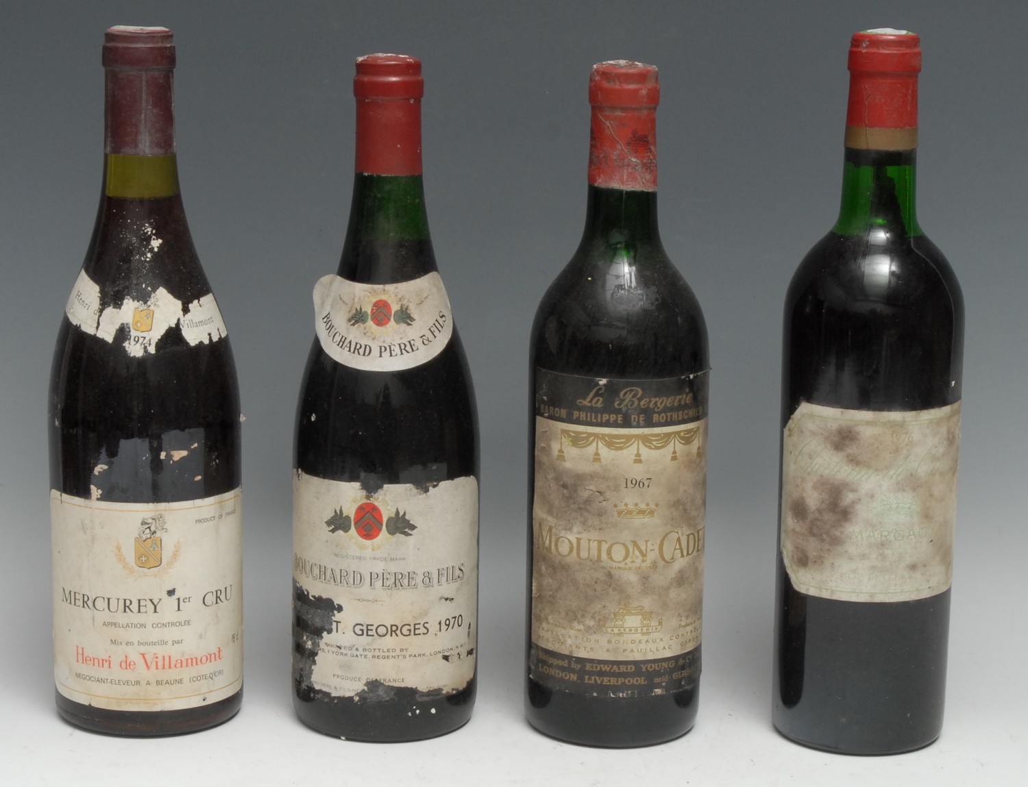 Baron Philippe de Rothschild Mouton-Cadet 1967 La Bergerie, Shipped by Edward Young & Co Ltd., label