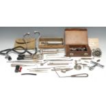 Medical - stethoscopes, syringe, ear trumpet, various surgical instruments, etc (qty)