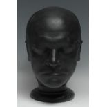 William Blake - After James De Ville (1777-1846), a black-painted plaster phrenology head,