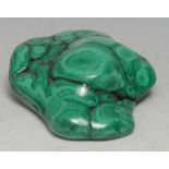 Natural History - Geology - an African malachite, polished for the desk, 11cm wide, Democratic