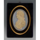 Nelson and the Battle of Trafalgar - a plaster portrait cameo plaque, of Vice-Admiral Horatio