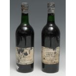 Two bottles of Dow 1963 Vintage Port, Shipped and Bottled by Hedges & Butler Ltd, [c. 75cl],