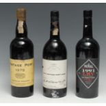 Ports - Borges Oporto 1979 Vintage Port, 75cl, 20%, labels fair, seal seepage, (1); Smith, Woodhouse