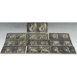 Photography - Stereoscope - Erotica - a set of erotic stereoscopic viewer cards, a female nude in