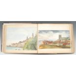 A late Victorian/Edwardian gentleman's album, illustrated by George, comprising architectural