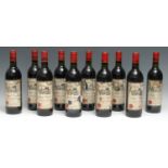 Ten bottles of Château Haut-Goujon 1982 Lalande-de-Pomerol, 75cl, mixed label conditions, levels