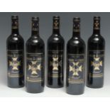 Five bottles of Château du Domaine de l'Eglise 2005 Pomerol, 750ml, 13.5%, labels good, levels