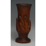 Travel, South Seas - a Pitcairn Island goblet, typically carved with a grasping hair, inscribed