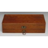 An Edwardian mahogany artist's paint box, by Winsor & Newton Limited, London, hinged cover enclosing