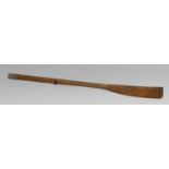 An early 20th century olivewood novelty page turner, as a rowing oar, 41.5cm long, c. 1910