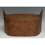 Treen - a Scandinavian Folk Art band box, of typical form, chip-carved and stamped overall, 29cm