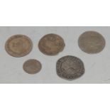 Coins, GB, AR Hammered and Milled, Elizabeth I 1566 threepence, 19mm, (1); Charles II threepence, [