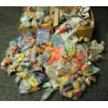 McDonalds Happy meals Toys - assorted, some loose, some in plastic wrappers, McDonalds Happy