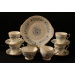 A Colclough Braganza pattern part tea set