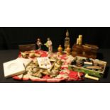 Boxes and Objects - a Victorian rosewood work box; a Halcyon Days enamel box; a pie tray dura desk