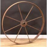 Industrial Salvage - a flywheel, 124.5cm diameter, 10cm belt/tread width