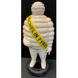 Advertising - a contemporary cast metal advertising figure, Bibendum the 'Michelin Man' 61.5cm high