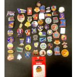 advertising Badges - 1940s and later inc Butlins, Pontins, Clarks Shoes, Second weeks etc qty