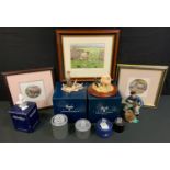 Ceramics & Glass - a Swarovski crystal model duck; others Teddy Bear, Hedgehog etc; Royal Doulton