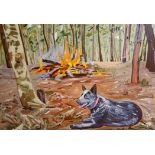 Greg Wilson, The Guardian of the Bush, signed, oil on linen, 122cm x 152cm. Greg Wilson is an