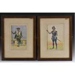 R. Shepard (English, early 20th century) A set of four costume studies, Archer (L/Cpl Gilbery);