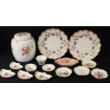 A Royal Crown Derby Posie pattern ginger jar and cover, 22cm, first quality; a pair of Royal