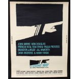 Poster, Film, War Film, Advertising - a 1960's In Harm's Way movie poster, illustrated by Saul Bass,