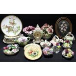 Flower Posies; Royal Albert Country Walks Collectors plates; Spode Garden Birds; other floral